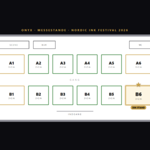 Messestand B6 — Hjørnestand 3×2 m